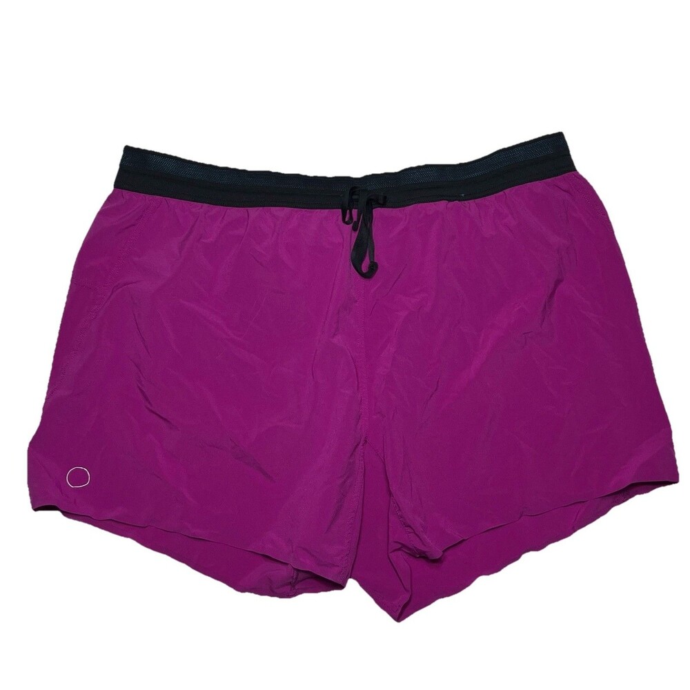 Janji AFO Middle Shorts Mens Xl Purple Black Liner Performance 5" Inseam Running